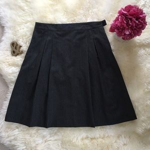 J Crew Pinstripe 100% wool gray career skirt